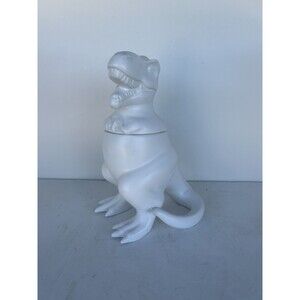 Target Threshold T-Rex Dinosaur Cookie Jar White Stoneware 2017 Retired 12”